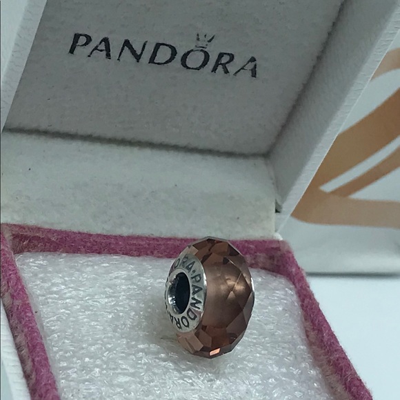 Pandora,”Blush Pink Faceted ” S925ALE, Murano Glass Charm 791729NBP M1 - Picture 2 of 6